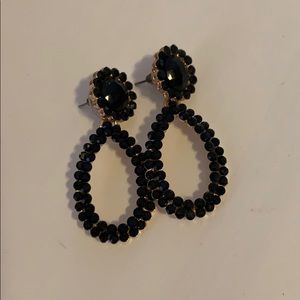 Black dangly earrings